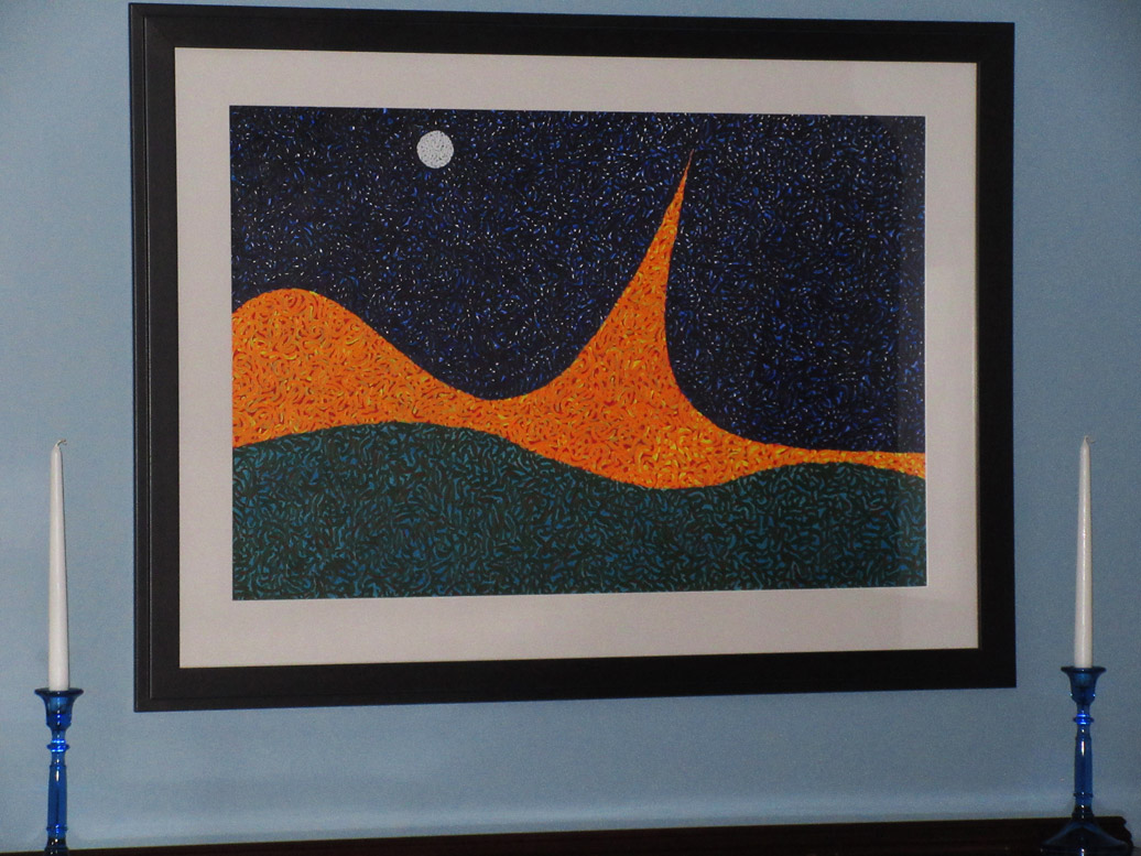 Space Shuttle painting framed